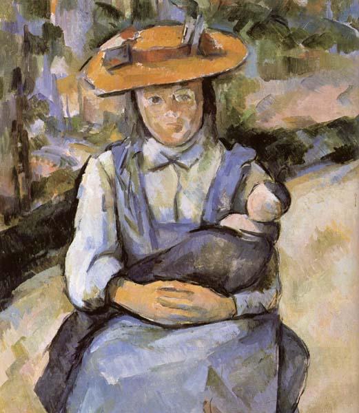 Paul Cezanne Fillette a la poupee oil painting picture